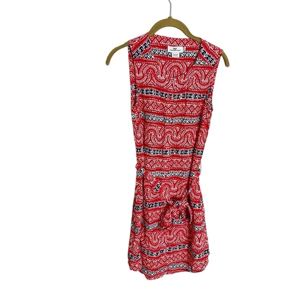 Vineyard Vines Red Blue Shirtdress Silk Blend 00 - Picture 1 of 5